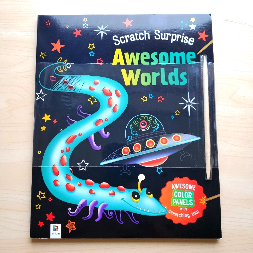 My Awesome Scratch Surprise Book: Awesome Worlds Kids Art Sketch Draw Doodle Fun